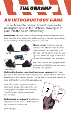 A thumbnail image of the first page of the Onramp PDF for teaching players how to set up Gun it for the first time